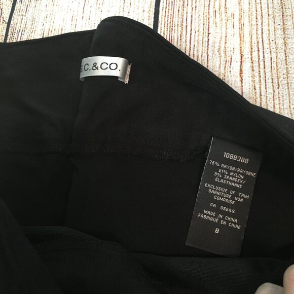 S.C & Co Black Stretchy Dress Pants size 8 - E-08 - Picture 3 of 3